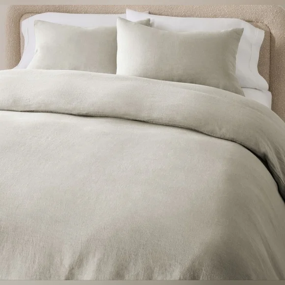 European Flax Linen Duvet Cover, Size: Full/Queen, Color: Warm Gray Melange - Picture 1 of 6